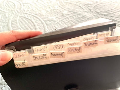 How to Organize Temple Ordinance Cards