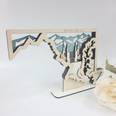 Washington DC Maryland Temple LDS Customized Temple State Sign, Laser cut and fully assembled