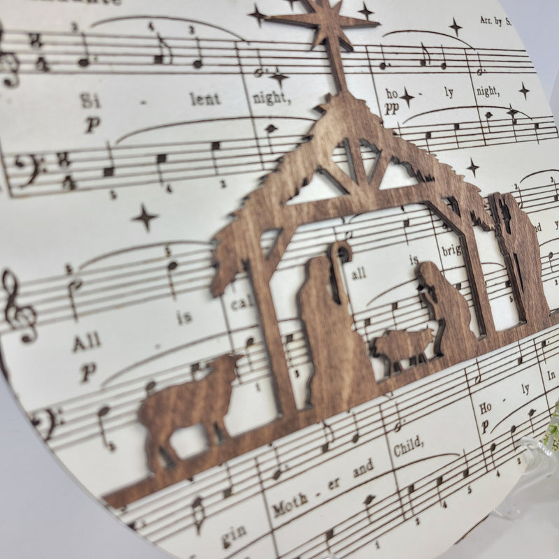 Silent Night Nativity 10 inch display (includes easel)