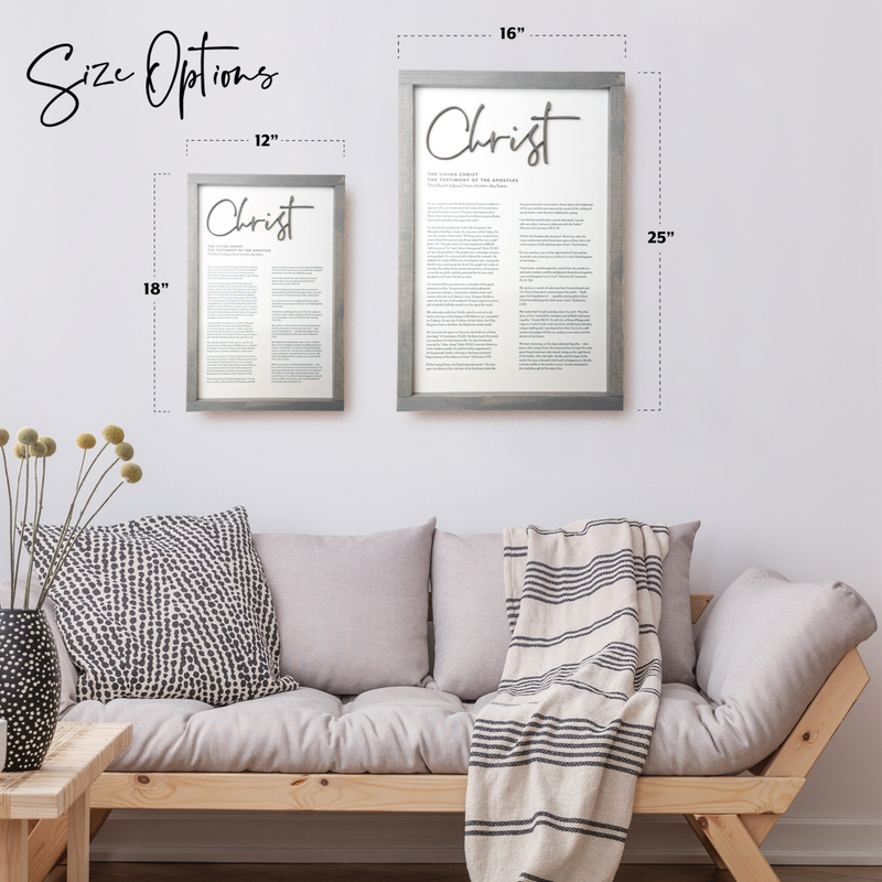The Living Christ | Framed Modern Engraved Proclamation Sign