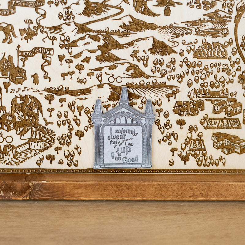Harry Potter Wizard Map Sign | Laser Engraved & Framed Wall Art