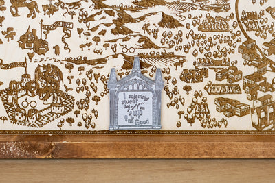 Harry Potter Wizard Map Sign | Laser Engraved & Framed Wall Art