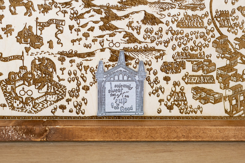 Harry Potter Wizard Map Sign | Laser Engraved & Framed Wall Art