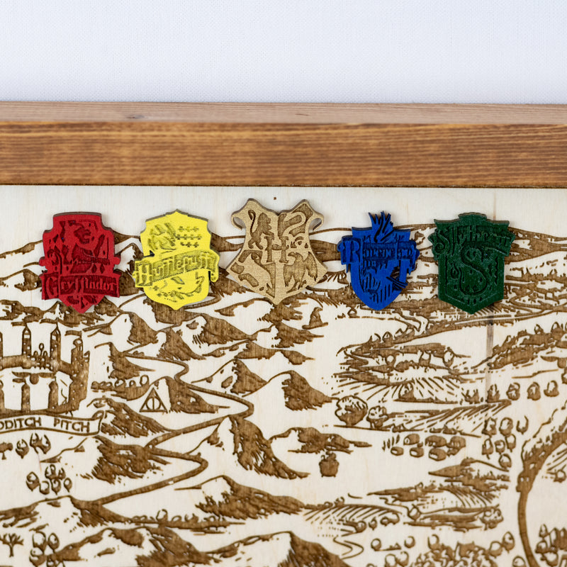 Harry Potter Wizard Map Sign | Laser Engraved & Framed Wall Art