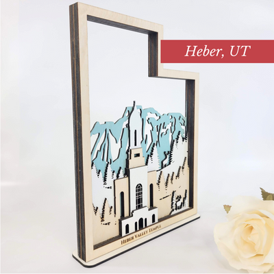 Heber Valley Utah Temple State Sign