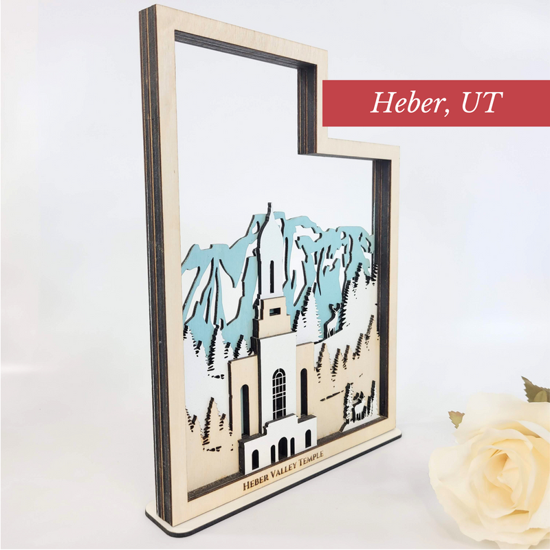 Heber Valley Utah Temple State Sign