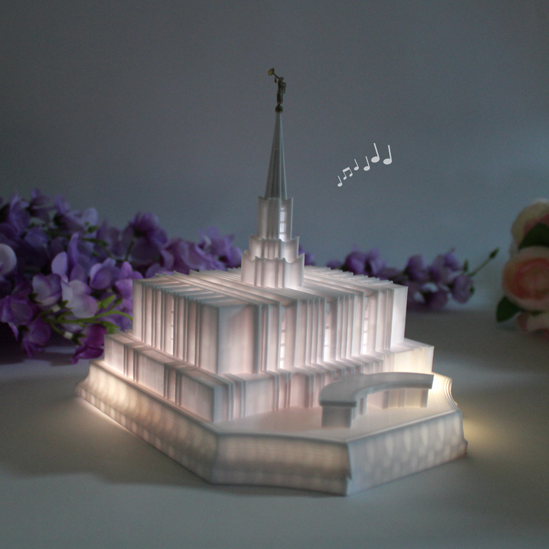 Jordan River Utah Temple Music Light