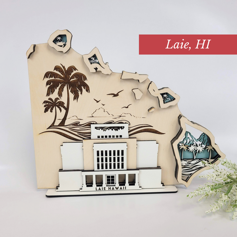 Laie Hawaii State Temple Sign