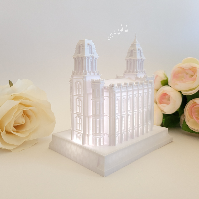 Manti Utah Temple Music Light