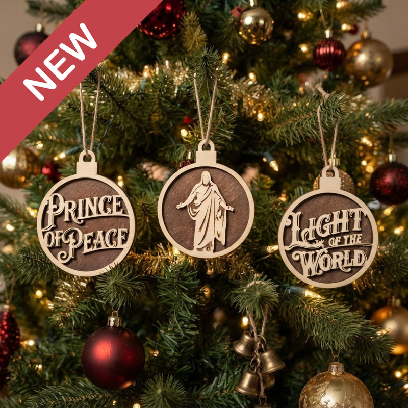 Wooden Names of Christ Ornament 3-Set