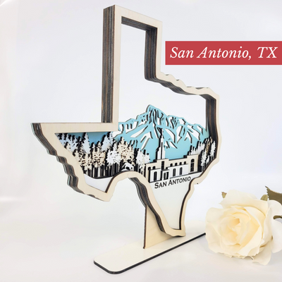 San Antonio Texas Temple State Sign