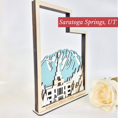 Saratoga Springs Utah Temple State Sign