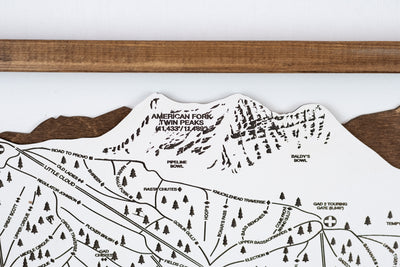 Snowbird Ski Resort Map Sign | Laser Engraved and Framed Wall Art