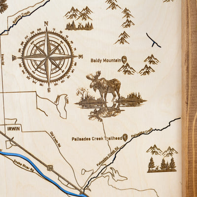 Swan Valley Topo Map Sign | Laser Engraved & Framed Wall Art