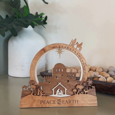 Christmas Countdown - Nativity Light-Up + Music Display