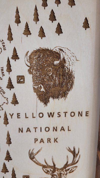 Ashton to Island Park Laser Engraved Topo Map