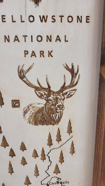 Ashton to Island Park Laser Engraved Topo Map