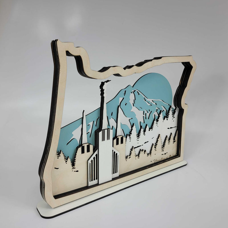 Portland, Oregon Temple LDS Customized Temple State Sign, Laser cut and fully assembled
