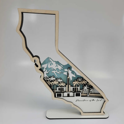 Los Angeles, California Temple LDS Customized Temple State Sign, Laser cut and fully assembled