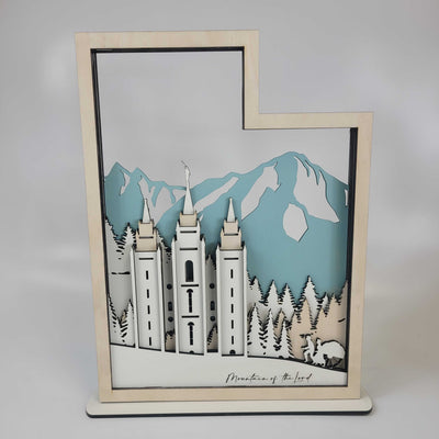 Salt Lake, Utah Temple LDS Customized Temple State Sign, Laser cut and fully assembled