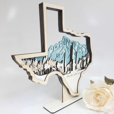Dallas, Texas Temple LDS Customized Temple State Sign, Laser cut and fully assembled