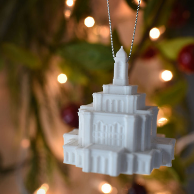 Deseret Peak Utah Temple Christmas Ornament