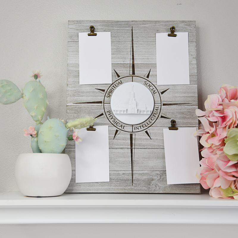 12"x16" Children & Youth Strive to Be Vision Board with Any Temple Medallion - Tiny 3D Temples