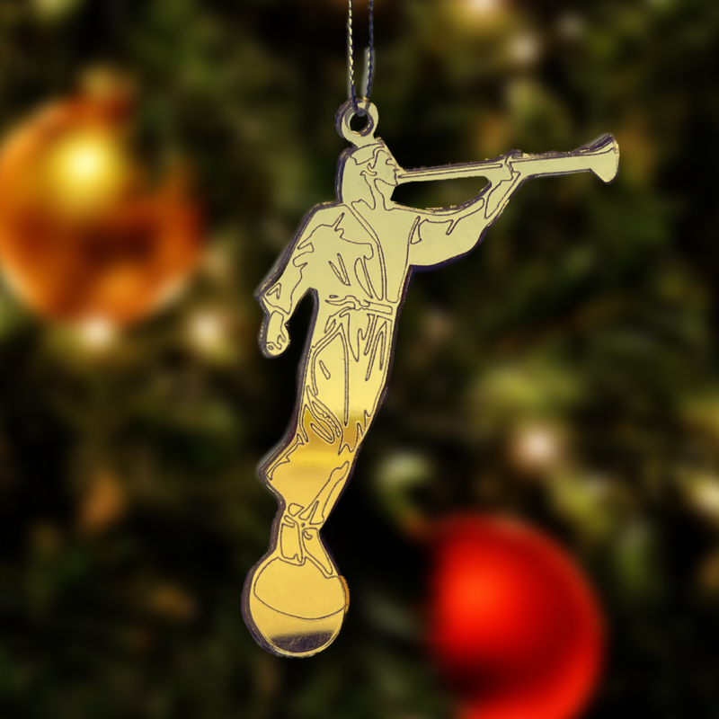 Angel Moroni Christmas Tree Ornament (Gold Mirror)