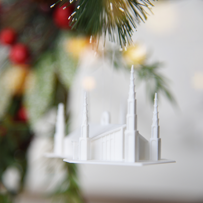 Chicago Illinois Temple Christmas Ornament