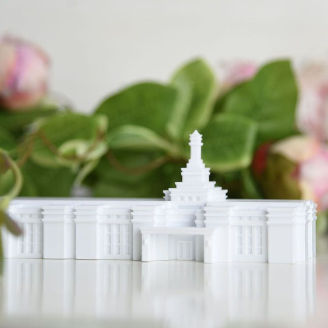 Villahermosa Mexico Temple Replica Statue - Tiny 3D Temples