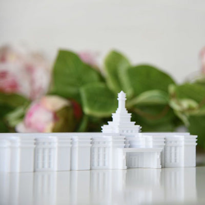 Fresno California Temple Replica Statue - Tiny 3D Temples