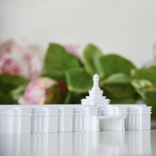 Montevideo Uruguay Temple Replica Statue - Tiny 3D Temples