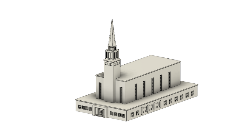 London England Temple Replica Statue - Tiny 3D Temples
