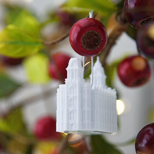 Manti Utah Temple Christmas Ornament