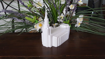 Twin Falls Idaho Temple Replica Statue - Tiny 3D Temples