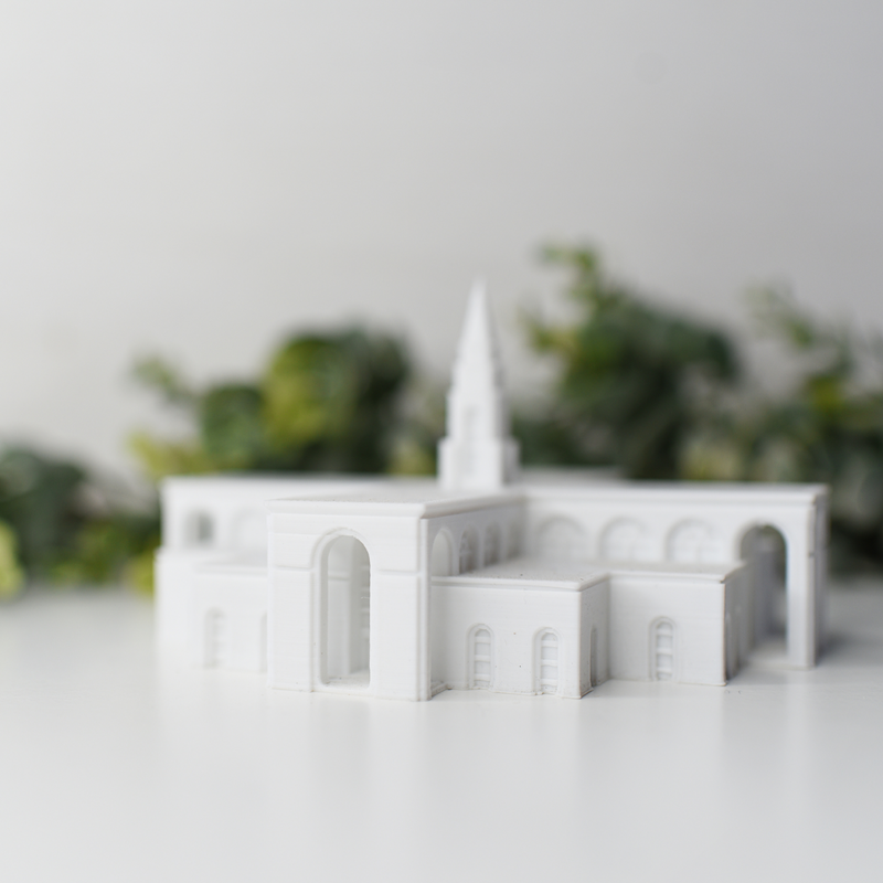 Campinas Brazil Temple Replica Statue - Tiny 3D Temples