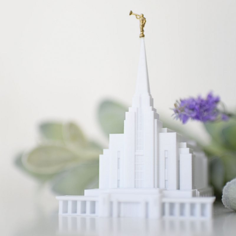 Rexburg Idaho Temple Replica Statue - Tiny 3D Temples